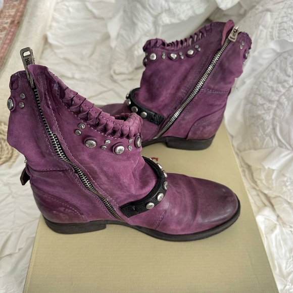 A.S.98 Women's Purple Boots - Picture 3 of 6